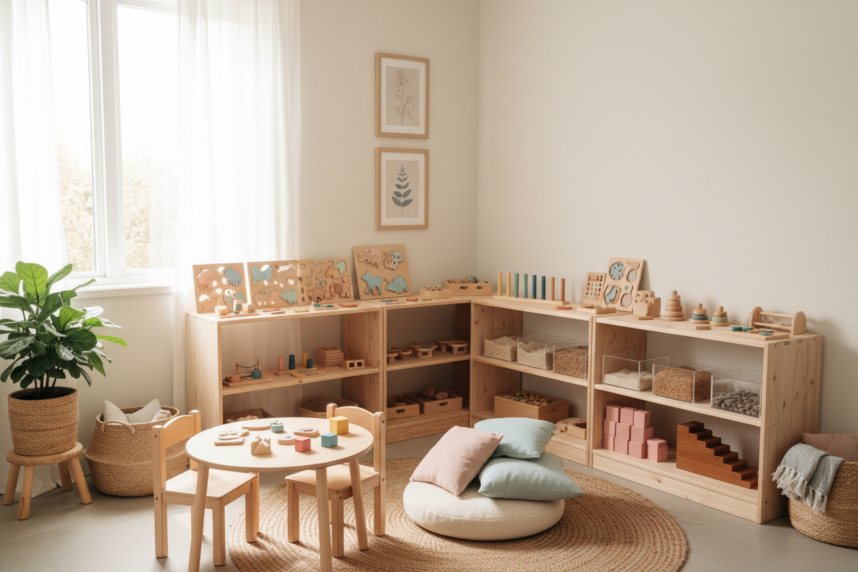 🌿 Cómo crear un rincón Montessori en casa: guía sencilla para familias ocupadas