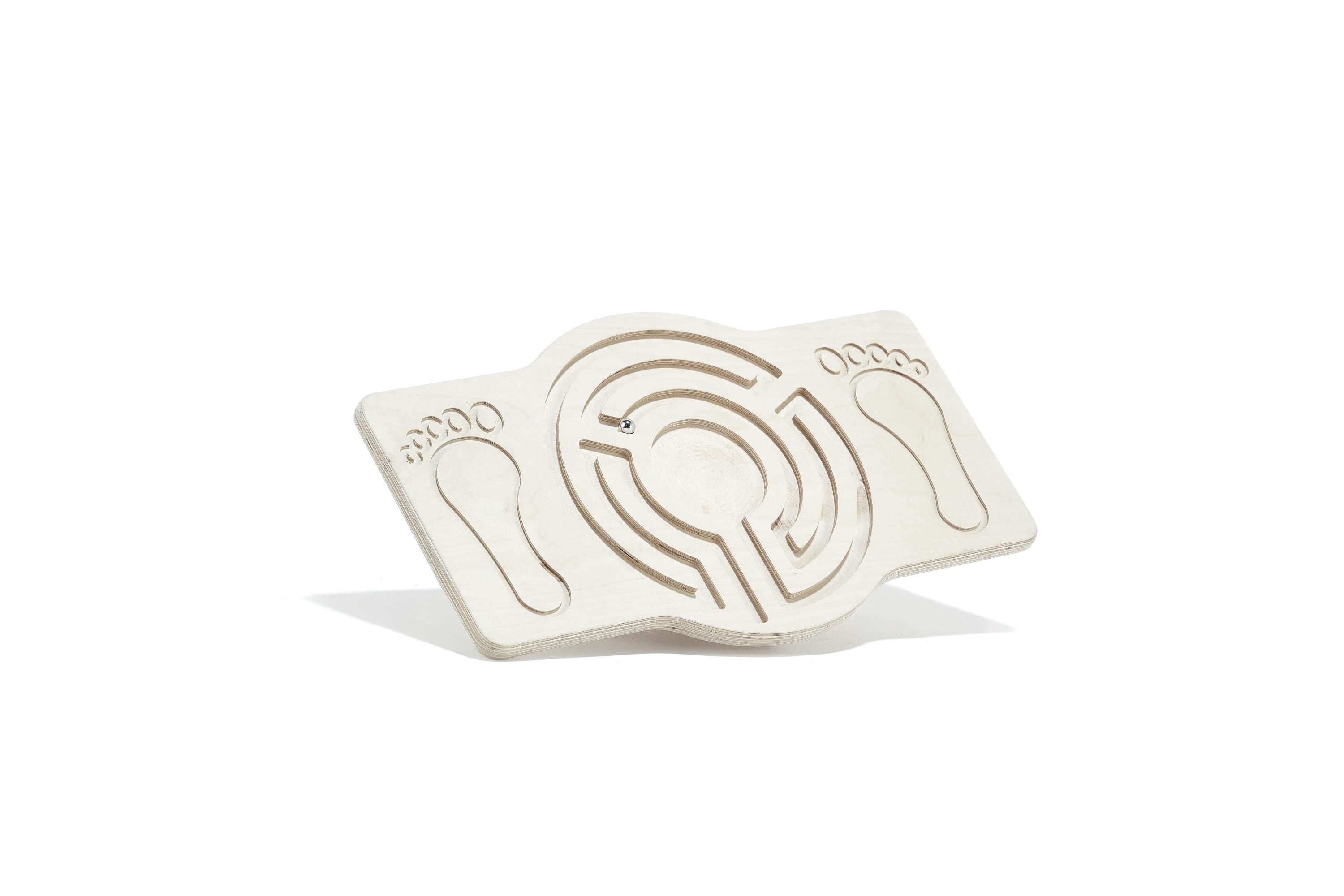 Engaging Wooden Balance Maze Toy - Montessori Wobble Activity Board for Kids