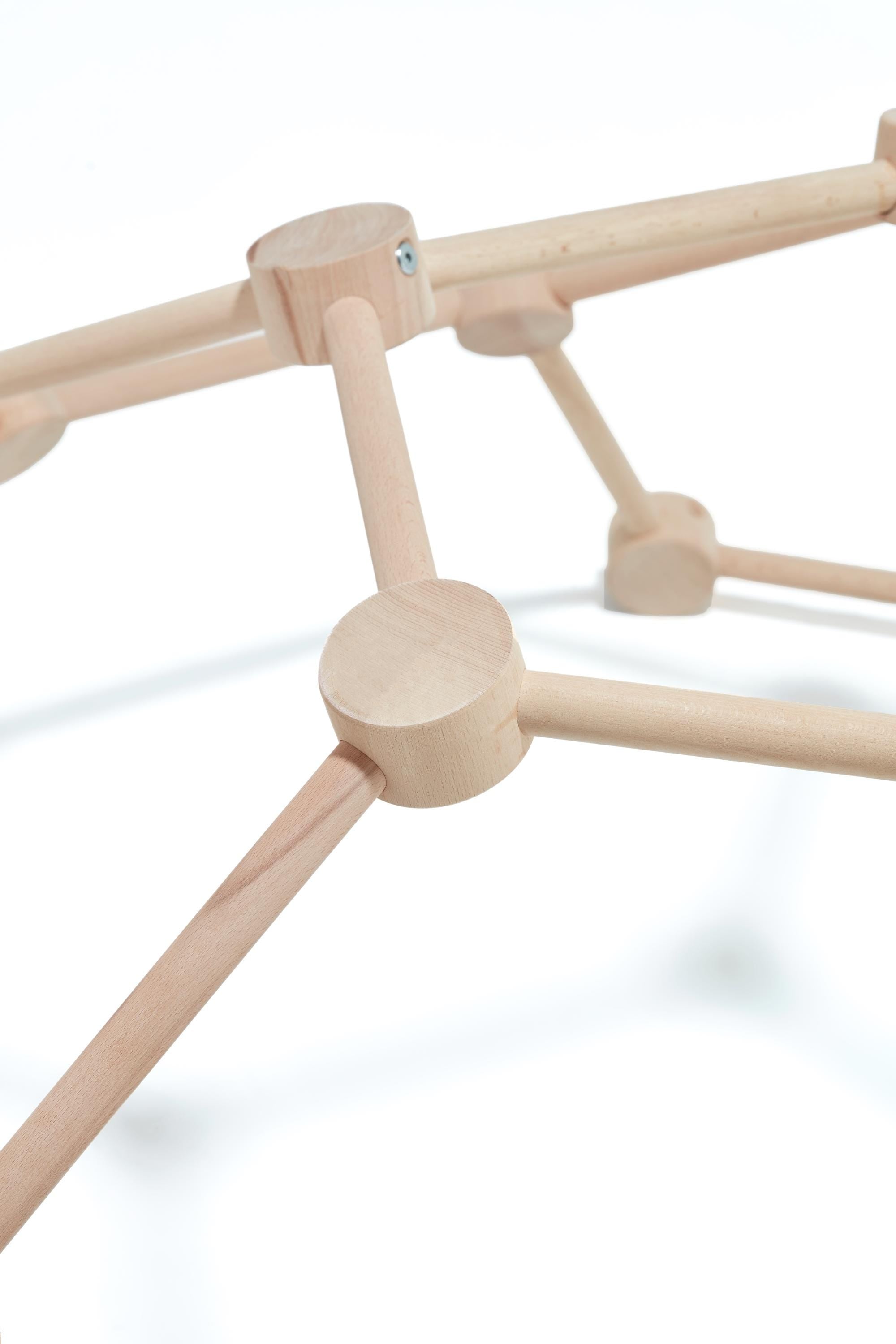 Climbing Dome Set Spider Climber for Indoor and Outdoor Play, Wooden Montessori Toy for Toddler and Baby