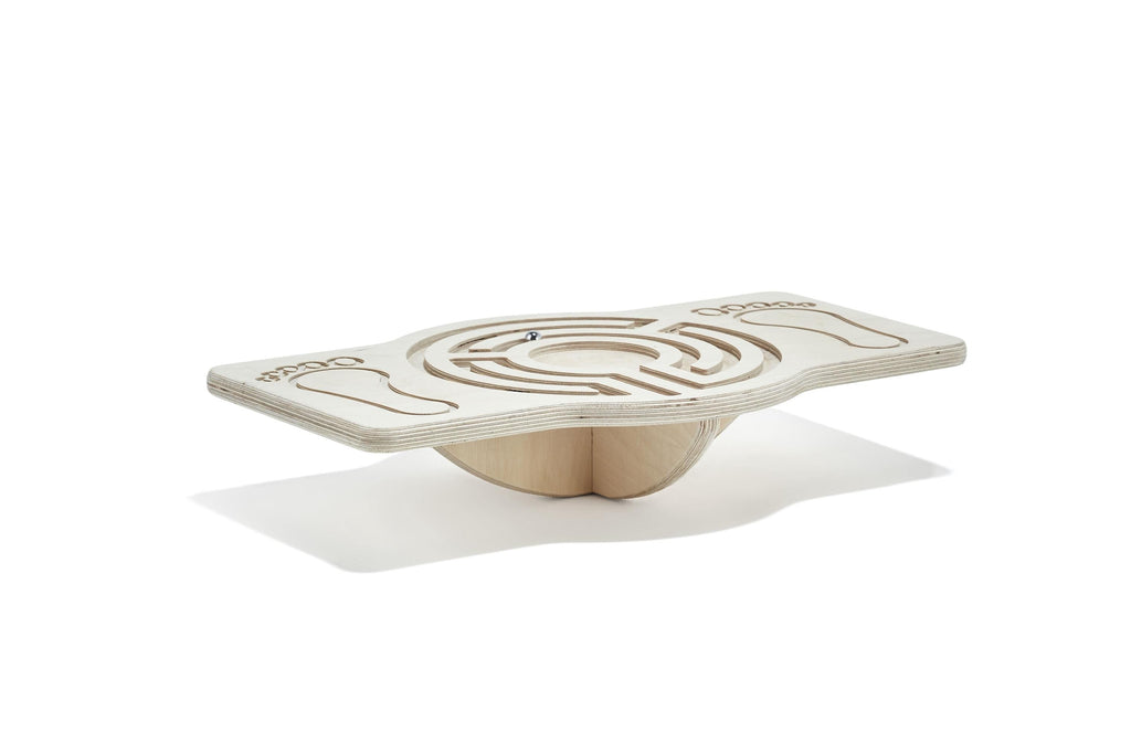 Engaging Wooden Balance Maze Toy - Montessori Wobble Activity Board for Kids
