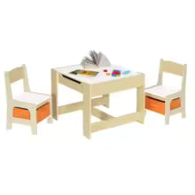 Mesa de madera con 2 sillas para niños