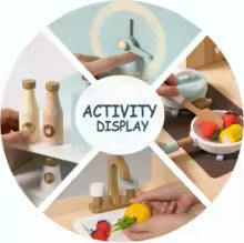 Montessori-Holzküche — Echtes Spiel, das ohne Bildschirme fesselt
