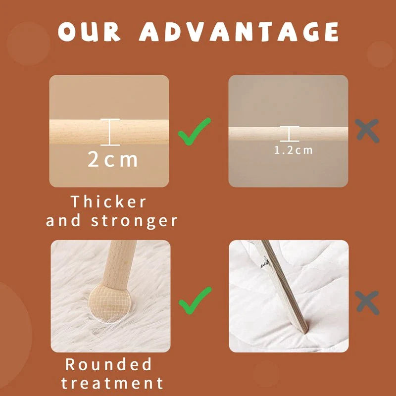 Engaging Play Gym Frame Set for Babies - Wooden Fitness Activity with Rattle Toys and Stylish Room Decor